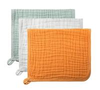 FENQURO lange, lange bebe gaze de coton, Langes Bébé en Mousseline Lot de 3 Langes de Coton 50x25 cm Super Doux Absorbant de Mousseline à Grain pour Nouveau-nés Unisexe Bébé Filles et Garçons