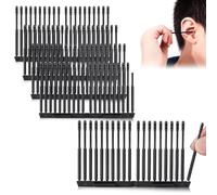 FENQURO Lot de 100 cure-oreilles auto-adhésifs pour adultes, cure oreille, adolescents, enfants et personnes âgées, doux et sûrs, en silicone à 360 degrés