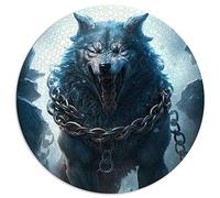 Fenrir Le Loup Mythique Puzzle pour Adultes et Enfants Puzzle sphérique 1000 pièces Premium 100% Planche recyclée 67,5x67,5 cm