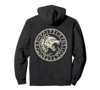 Fenrir Loup d'Odin Runes Fenrirwolf Viking Guerrier Valhalla Sweat à Capuche