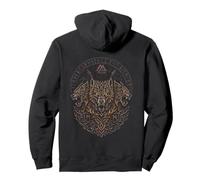 Fenrir Loup d'Odin Runes Loup Fenris Valhalla Viking Sweat à Capuche