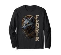 Fenrir Loup Nordique Cercle Runique Ragnarök Art Viking Manche Longue