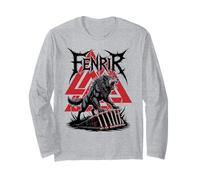 Fenrir Loup Viking - Symbole Valknut Nordique Mythologie Celtique Manche Longue