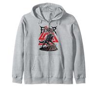 Fenrir Loup Viking - Symbole Valknut Nordique Mythologie Celtique Sweat à Capuche