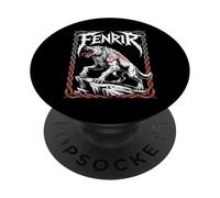 Fenrir Mythologie Nordique Viking Wolf Nordic Warrior Legend PopSockets PopGrip Adhésif