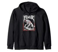 Fenrir Mythologie Nordique Viking Wolf Nordic Warrior Legend Sweat à Capuche