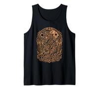 Fenrir Norse Wolf Mythology Viking Runes - Moon - Sepia Débardeur