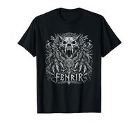 Fenrir - Symbole païen Nordique Viking Loup Runes T-Shirt