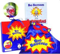 FENRIR Tickle & Main - Big Brother Gift Set - 3 Piece Set Includes Big Brothers are Superheroes Book, Satin Cape, and Mask.