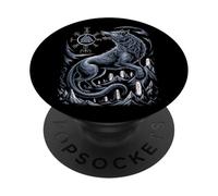Fenrir Viking Wolf - Valknut Nordique Vegvisir Mythologie PopSockets PopGrip Adhésif