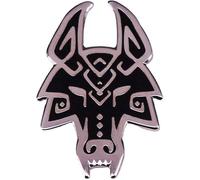 Fenrir Wolf Celtic Norse Viking Knot God Odin Ragnarok Thor Badge en émail 3,2 cm, 1.25 Inches Tall, Émail, Métal.
