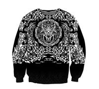 Fenrir Wolf Men's réaliste imprimer 3D Pull à sweat à capuche à manches longues en vil