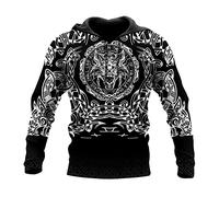Fenrir Wolf Men's réaliste imprimer 3D Pull à sweat à capuche à manches longues en vil