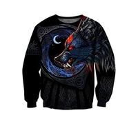 Fenrir Wolf Moon 3d Pilatrice réaliste imprimé Sweat à capuche Viking Men Fall Harajuku Sweat-shirt de veste zip