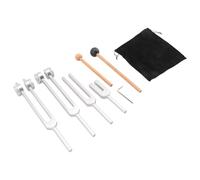 Fenroq Ensemble de Diapason 4 PièCes (128Hz, 136.1Hz, MI 528Hz, 4096Hz), pour la GuéRison Du Chakra, la ThéRapie par le Son, le Soulagement Du Stress