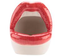 Fenroq Pot de Cactus CréAtif, Contenants de Petites Plantes à Fleurs en CéRamique, Planteur Sexy de Grandes LèVres pour Le Bureau à Domicile, Rouge