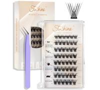 Fenshine Clusters de cils auto-adhésifs, sans colle, réutilisables, 9-14 mm, auto-adhésifs, pour bricolage (D13, 9-14mm)