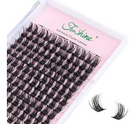 Fenshine Extensions de cils individuels doux à tige large et à faire soi-même, courbure C/D, longueur 9 à 15 mm pour usage personnel à la maison (T50, 14 mm)