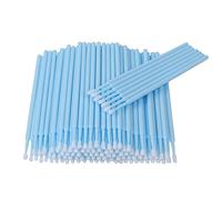 Fenshine Lot de 100 micro-brosses applicatrices jetables pour extensions de cils (bleu)