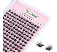 Fenshine Lot de 144 extensions de cils individuels doux à tige large et courbure C/D, longueur 9 à 15 mm pour usage personnel à la maison (9 mm, courbure D)