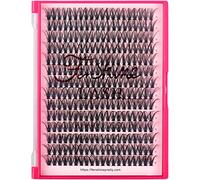 Fenshine Lot de 280 faux cils individuels 40D Courbure 0,07D, faux cils individuels aspect naturel à faire soi-même à la maison (15 mm, courbure 0,07D, courbure 40D)