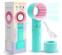 fenshine Mini ventilateur portable rechargeable par USB sans pales pour extension de cils, ventilateur de climatisation pour fournitures essentielles d'extension de cils (bleu)