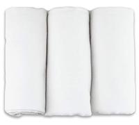 FENSILO Lot de 3 Bavoirs pour bébé - 80 x 80 cm - 100% Flanelle de Coton Blanc - Multicolore - Fabriqué Selon la Norme Ökotex Standard 100 - Molleton Unisexe - Bavoirs à Rot pour garçons ou Filles