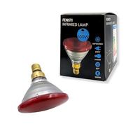 Fensti Lampe chauffante infrarouge E27 PAR38, 150 W, réglable, lumière rouge, pour poulaillers et chauffage des animaux, douille en céramique, construction résistante à la chaleur