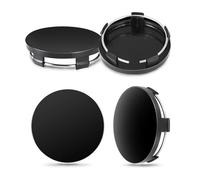 Fentar 4Pcs Cache Moyeu 60mm, Cache Moyeu Seat Universels, Enjoliveurs Centre de Roue de Voiture en Noir Compatible Mercedes et VW et Audi, Cache Jante Accessoires Voitures (OD 60mm ID 56mm)