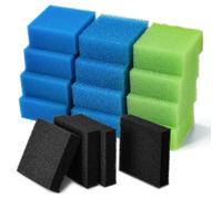 Fentar Kit de 16 Mousse Filtre Aquarium pour Juwel Bioflow M / 3.0, Ensemble pour Filtre Aquarium Incluant Mousse au Charbon, Mousse Biologique, Mousse Grosse et Fine Densité, Éliminateur de Nitrates