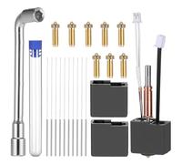 Fentar Kit Hotend pour Anycubic Kobra 3, Pièce de Rechange et Amélioration d'Imprimante 3D de Haute Précision, Compatible Kobra 3 Combo avec 3 Buses Laiton 0.4mm, 10 Aiguilles de Nettoyage