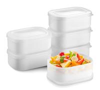 Fentar Lot de 6 Boite Plastique Alimentaire avec Couvercle, 280ml Boite Congelation Alimentaire Réutilisable, Boite Hermetique Alimentaire Peu Encombrante, Boite Conservation Alimentaire Polyvalente