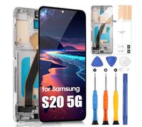 (Fente Longue, Non pour SM-G981N) Écran pour Samsung S20 5G Ecran pour Galaxy S20 5G SM-G981 LCD Display Écran Tactile Digitizer Assembly Réparation (Gris avec Cadre, Not Support Empreintes Digitales)