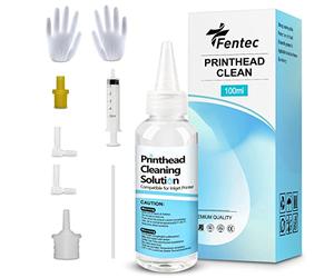 FENTEC Kit de Nettoyage des têtes d'impression imprimante, Compatible avec Epson, HP, Canon 100 ML Kit Nettoyeur Buse