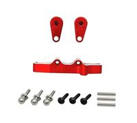 Fenteer 1 Ensemble Pièces Direction Voiture Télécommandée Métal Renforcé Compatibilité Wltoys 244016 Protection Efficace Adapté Réparation Modélisme Assemblag, Argent Rouge