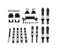 Fenteer 1 Ensemble RC Shock Mount Pièces Accessoires Supports Amortisseur Tiges de Liaison Fixation Essieu avant Arrière Structure Métallique Adapté Aux Véhic, Noir