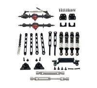 Fenteer 1 Ensemble Tige de Traction Essieu Voiture RC Métal Léger Pièces de Montage Accessoires Absorbeur de Chocs Convient pour Assemblage Jouet Télécommandé, Noir