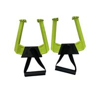 Fenteer 1 Paire Barre de Traction Portable pour Porte avec Poignée Ergonomique Antidérapante Anneau de Fitness Double Accessoire Convient à l'exercice Physiqu, Vert
