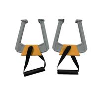 Fenteer 1 Paire Barre de Traction Portable pour Porte avec Poignée Ergonomique Antidérapante Anneau de Fitness Double Accessoire Convient à l'exercice Physiqu, Gris