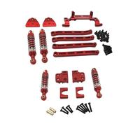 Fenteer 1 RC Shock Mount Ensemble pour Voiture Télécommandée 1/12 Supports D'Amortisseur En Métal Tiges de Liaison et Pièces de Montage Adaptées Aux Améliorat, Rouge