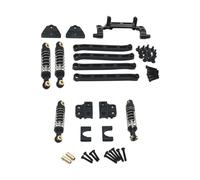 Fenteer 1 RC Shock Mount Ensemble pour Voiture Télécommandée 1/12 Supports D'Amortisseur En Métal Tiges de Liaison et Pièces de Montage Adaptées Aux Améliorat, Noir