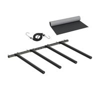 Fenteer 1 Vertical Surfboard Rack Métal Réglable Antirouille avec Tapis en Caoutchouc Support Mural et Cordon Élastique Adapté Au Rangement de Planche pour GA, 1 Pcs