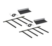 Fenteer 1 Vertical Surfboard Rack Métal Réglable Antirouille avec Tapis en Caoutchouc Support Mural et Cordon Élastique Adapté Au Rangement de Planche pour GA, 2 Pièces