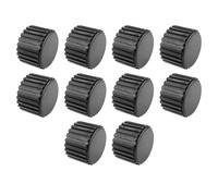 Fenteer 10 Embouts pour appareils de Fitness, Bouchons de Tubes Noirs pour Steppers et bancs de Musculation, Diamètre 3.8 Cm