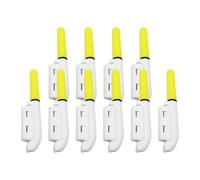 Fenteer 10 Pièces Éclairage Électronique Pointe Canne à Pêche Lumière Étanche Fonctionne Longtemps Conçu pour Pêche de Nuit Pêche sur Glace Pêche en Kayak Pêc, Lumière Verte