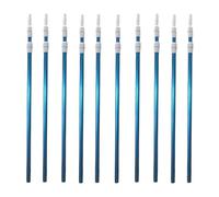 Fenteer 10 Pièces Manche Télescopique Barre de Sécurité Poteau Ajustable et Tige de Nettoyage en Aluminium Polyvalent pour Accessoires Adapté Aux Syndics de, Bleu