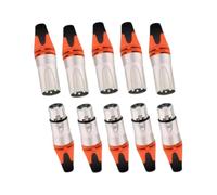 Fenteer 10 pièces xlr connecteur de connecteur audio socket mâle et femelle effective en alliage de micro compact Mic Cable pour chanter DJ Party Studio, Orange