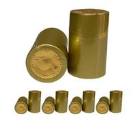 Fenteer 100 Pièces Bouchons Bouteille de Vin Capsules Thermorétractables Manchon de Protection Accessoire Décoratif PVC Portable Adapté à La Cuisine, or