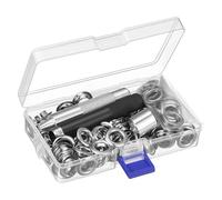 Fenteer 100 Pièces Oeillets Métalliques Accessoires Couture Outil Manuel Bouton Pression Rangement Adapté Bricolage Rénovation Ceinture Sac Bannière Chaussure, 12mm