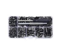 Fenteer 110 Pièces Rivet Kit Bouton Vêtement Acier Boîte Outil Accessoire Fixation Couture Fonction Adapté Aux Artisans Amateurs 12.7cmx6.5cmx2.2cm, Noir